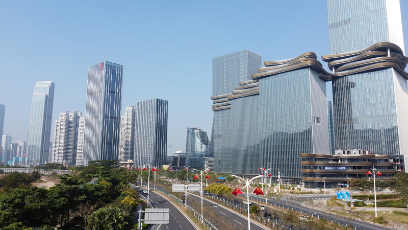 2024年1月1日，廣東珠海，橫琴粵澳深度合作區(qū)樓群。